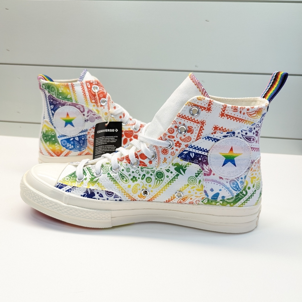 Converse Chuck Taylor 70 Pride Rainbow Paisley Unity Hi Top Sneakers Women's 11